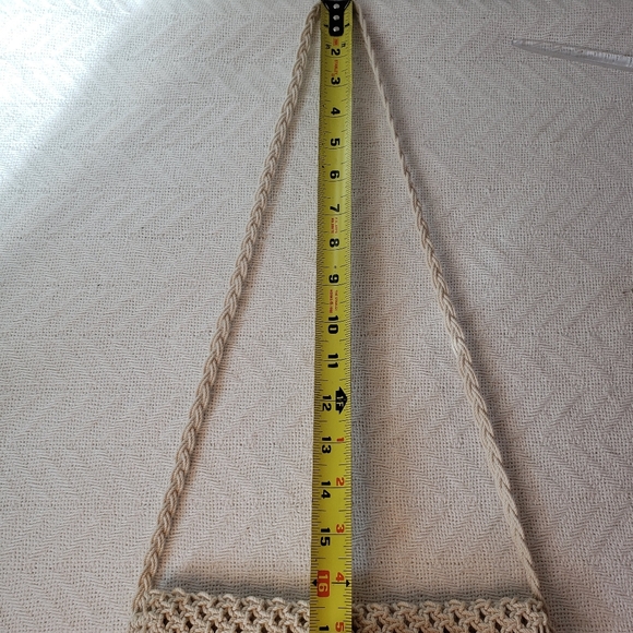 Macramé Shoulder Clutch Purse 9"x5.5" - Picture 11 of 11